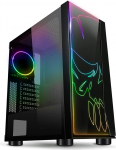 Spirit of Gamer Ghost One Gamer RGB Ghost One arvutikapp - Karastatud klaasist esiosa ja seinaosa - 60 taustavalgustusrežiimi - 2 adresseeritavat 120mm ventilaatorit kaasas - &uuml;hildub Aura/MSI-ga