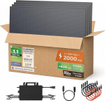 Solarway r&otilde;duelektrijaam 2000 W komplektne pistikupesa, v&otilde;imsus reguleeritav 600/800/2000 W, 4 x 500 W JaSolar moodulit, Deye inverter koos rakenduse ja WiFi, Plug & Play (2000 Watt, lame katusekinnitus)
