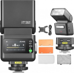 GODOX iT32 TTL kaamera v&auml;lk + X5N juhtmevaba v&auml;lklambi p&auml;&auml;stik 1/8000s HSS GN18 kaamera kiirvalgusti 1,5s laadimisaeg sisseehitatud LED-valgus koos pehme hajuti ja magnetilise filtriga Nikon kaameratele