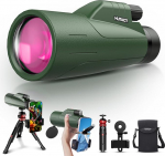 HUTACT 12 x 56 Monocular Telescope, Monocular Binoculars for Adults and Children, with BAK4 Prism and FMC Lens, Suitable for Bird Watching, Hiking, Camping