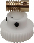 Ritzelgetriebe 1 St&uuml;ck 0,5 Modul 1:30 Verh&auml;ltnis Schneckenradsatz 30 Z&auml;hne POM Turbinenrad Ritzel for mechanische &Uuml;bertragung 4 mm Messing Schneckenstange Antriebsmechanik(4mm bore)