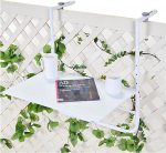 Moderner Klapptisch zur Wandmontage, Klappbarer Balkon-Stehtisch f&uuml;r den Au&szlig;enbereich, f&uuml;r Baluster-Gartendeck (wei&szlig;) (schwarz)