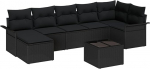 Rantry 8-teiliges Garten-Sofaset mit Kissen Beige Poly Rattan Gartenlounge Model3345463