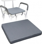 Shower Chair Seat Mat - 4D Mesh Soft Cushion Transfer Bench Cushion Bath Stool Padded for Elderly with Disabilities, 15" L x 14" W x 1.25" H