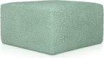 Deshome - Pouf Stool Footrest 83 x 83 x 44 cm Boucl&eacute; Fabric: Modern Design Pouf for Sofa Living Room Bedroom Pouffe Diana Sage