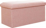 FOGUO Hoiuruumiga iste 40 x 25 x 25 cm, panipaik hoiuruumiga, kaanega kuubikujuline iste, hoiukast, kokkupandav, polsterdatud iste, max. Staatiline koormus 150 kg