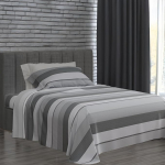 Dorian Home Garda Graphite &uuml;heinimesevoodilinade komplekt 100% puuvillane 90 x 200 cm voodipesu ja padjap&uuml;&uuml;rileht Made in Italy