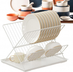 Kompaktne n&otilde;udekuivati, kokkupandav n&otilde;udekuivati, s&uuml;sinikterasest / roostevabast terasest n&otilde;udekuivati k&ouml;&ouml;gi jaoks, 2 tasandit, eemaldatav veep&uuml;&uuml;dja, n&otilde;udekuivati s&ouml;&ouml;giriistade, plaatide, T