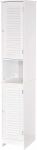 Home Discount Liano Vannitoa kabineti hoiukapp Shutter uksed p&otilde;randal seisev Tallboy Unit, valge