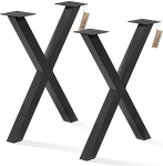 LAMO Manufaktur LTS-03-J-CC-9005 Mark Solid Table Legs s&ouml;&ouml;gilauale, laudadele, kandiline profiil 80 x 80 mm, lauaraam 60 x 72 cm (B x K), must, 2 tk, pakend 2 tk