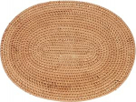 DOITOOL W&auml;rmebest&auml;ndiges Esstisch Tischset aus Geflochtenem Rattan Dekorative Tischmatte Oval f&uuml;r K&uuml;chenschutz und Tischdekoration