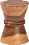 Bali & pari Samira Samira Solid Suar Wood Side Table - K&auml;sitsi valmistatud skulptuurne k&uuml;ljelaud, mis on disainitud tunniklaasiga, kaasaegses boho stiilis elutuppa v&otilde;i magamistuppa.