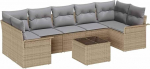 Gartensofa-Set mit Kissen 8 tk Beige und Grau Poly-Rattan Gartenm&ouml;bel Model3353949