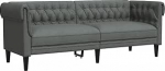 Kangmusi Chesterfield diivan 3 istekohaga tumehall kangas, kangmusi372557