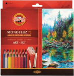 Unbekannt KOH I Noor 3714-72 Mondeluz Artist's Watercolour Pencils Set Finest Quality and 2 Watercolour Brushes