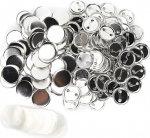 HEEPDD Pack of 100 t&uuml;hja Pin Buttons, 44 mm 1,7-tolline &uuml;mmargune nupu osad Metal Button Pin Badge Kit for DIY Crafts Kingitused Suveniirid