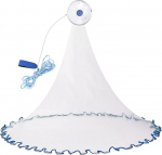 Cocoarm Fischernetz Hand &Uuml;berwurf Angelnetz aus Nylon Angeln Net Tragbares Erweiterbar Nylon Mesh Net mit 8m Hand String Schwere Ring 3 Durchmesser