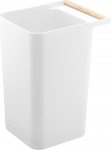 Yamazaki Como Trash Bin, Wood, White, One Size