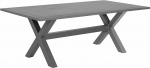 Beliani Cascais Garden Table Aluminium Grey Rectangular 200 x 105 cm X-Legs Modern