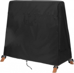 BUJUYUXU Hollywood Swing Cover Pointed Roof, Tarpaulin for Hollywood Swing, Waterproof, UV and Weather Resistant, 420D Oxford Fabric, Black (200 cm)