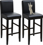 Baaritooli katted PU nahast kriimustusvastased veekindlad baaritooli toolikatted 6 komplekti 4 4 2 venitus s&ouml;&ouml;gituba must 2 Pack