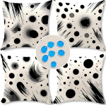 Cirzone Outdoor padjakate komplekt 4 padjakatet 45 x 45 cm Dekoratiivne elutoa linasest riidest dekoratiivse elutoa, aia, r&otilde;du jaoks.