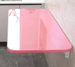 Kokkupandav seinalaud Roosa puidust r&otilde;du- ja k&ouml;&ouml;gilaud 70 cm x 30 cm 18 mm paksusega ruumi s&auml;&auml;stev laud Ujuv arvutilaud v&auml;ikestesse ruumidesse