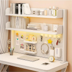 Clip On Desk Organiser, reguleeritav t&ouml;&ouml;laua raamaturiiul, arvuti t&ouml;&ouml;laua raamaturiiul koos hoiuriiulite ja riputuspaneeliga kontori privaatsusekraaniga ja