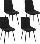 S&ouml;&ouml;gitoa toolid, 4 tooli, polsterdatud k&otilde;rge seljatoega toolid, s&ouml;&ouml;gitoolid metallist alusega, s&ouml;&ouml;gituppa, elutuppa, magamistuppa ja vastuv&otilde;turuumi, mustad