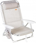 Aktive 62623 Kokkupandav rannatooli padi 67 x 67 x 76 cm 4 positsiooni koos kandek&auml;epidemega Beež