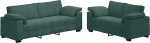 Tumeroheline sametist diivanikomplekt 2+3 istekohta, elutuba ja kontor, 160-219 cm, polsterdus ja puit mudel3324751