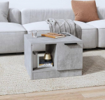 Elutoa kohvilaud betoonist hall 50 x 50 x 36 cm K&otilde;rvallaud puidust elegantne stabiilsus multifunktsionaalne laud magamistuba kohvilaud teelaud puidust materjalist uksega