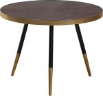 Ramona Retro kohvilaud &uuml;mmargune MDF lauaplaat pruun/must/kuldne