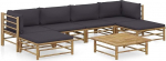 Festnight Garden Lounge Furniture, Patio Garden Furniture Set, Bambus Garden Lounge Diivan, Outdoor Couch Set, Garden Diivan Set, Patio Furniture