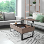 WEBER INDUSTRIES Kohvilaud Lilleklapplaud Tamme metallist jalad Must