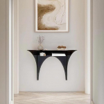 Moderner Konsolentisch im Landhausstil mit 2-stufigen Ablagef&auml;chern, zeitgen&ouml;ssischer Akzenttisch f&uuml;r Wohnzimmer, Flur, Foyer, Eingangsbereich - Beige, 100 cm (39,5 Zoll)