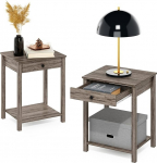 Furinno Classic k&uuml;ljelaud sahtliga, puukomposiit, rustikaalne tammepuit, 2 tk, komplektis