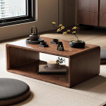 Jaapani Tatami kohvilaud, valmistatud t&auml;ispuidust, madal laud elutuppa, magamistuppa, erkerisse, stabiilne ja vastupidav, ei vaja kokkupanekut (pruun)