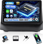 SIXWIN Qualcomm 8 Core 4+64G Android 15 autoraadio koos CarPlay/Android Car/Mirror Link Ford Fiesta 2009-2017, 1280 x 720.9 tolli HD puuteekraaniga WiFi GPS Bluetooth 5.1 FM/RDS DSP + tagurdamine