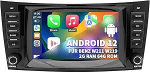Autoraadio Mercedes Benz E-klassile W211 CLS W219, Android 12 s&uuml;steem 2G+64G, 7-tolline puuteekraan koos navigatsiooniga Carplay Android auto Bluetooth WLAN MirrorLink roolijuhtimine