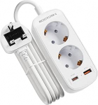 Adapter Inglismaa Saksamaa pistik, reisimisadapter UK koos PD20W USB kiirlaadimisega, 2-kordne pistikupesa adapter Inglismaa t&uuml;&uuml;p G 1.5m kaabel UK adapter UK, London, Iirimaa, K&uuml;pros, Dubai, Singapur jaoks