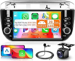 2G & 64G VECHTEL 7-tolline autoraadio Fiat Punto 2012-2015 koos Carplay Android Car Wireless, Android 13, puuteekraan, RDS/FM raadio, WiFi, GPS Navi, Bluetooth autoraadio koos AHD tagurduskaameraga