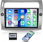 CAMECHO Android 13 autoraadio koos satelliitnavigatsiooniga Citroen C4 C-Triomphe C-Quatre 2004-2009.9-tolline Double DIN autoraadio puuteekraan Bluetooth FM/RDS peeglilinkiga