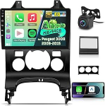 2G + 64G Android autoraadio Peugeot 3008 2009-2015, traadita Carplay & Android auto 9-tolline puuteekraaniga raadio WiFi/GPS/Bluetooth/EQ/FM RDS raadio + tagurduskaamera + mikrofon