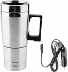 Duokon 12 V Kettle 350 ml + 150 ml Stainless Steel Car Electric Kettle Coffee Tea Thermos Flask Water Heater Cup 12 V