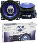 2 PYLE PL42BL 2-Way koaksiaal-k&otilde;larid Sinine 4 tolli 10,00 cm 100 mm 90 Watt RMS 180 Watt Max Uksed Auto uksed v&otilde;i paigaldus standardsuuruste jaoks, paari kohta