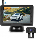 VECHTEL 1080P traadita tagurduskaamera, 4,3-tollise IPS-ekraani monitori komplekt, DIY suunised, &ouml;&ouml;n&auml;gemine, IP68 veekindel