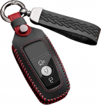 ontto auto v&otilde;tmekaane v&otilde;tmekate sobib Ford Fusion Mustang Explorer F150 Edge Mondeo Mk5 Focus Mk4 2019 2020 2021 Kaugjuhtimispuldi v&otilde;tmekaane nahast v&otilde;tmekaane aksessuaarid mustad