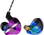 CCZ DC01 PRO HiFi In-Ear Monitor k&otilde;rvaklapid, v&otilde;imas bassimembraan, traadiga m&auml;nguk&otilde;rvaklapid t&otilde;elise 0 latentsusega kaabliga, HD-mikrofon muusika helistamiseks ja m&auml;ngimiseks (lilla, ilma mikrofonita)