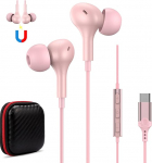 USB C k&otilde;rvaklapid iPhone 16 15 Samsung Galaxy A16 5G A55 A35 A34 A54 A53 S24 FE C-t&uuml;&uuml;pi k&otilde;rvaklapid koos mikrofoniga HiFi Stereo USB C k&otilde;rvaklapid Xiaomi 14T 13 Pixel 9 Pro XL 8a One Plus jaoks
